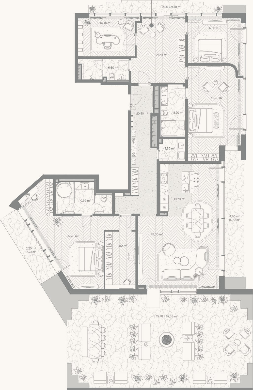 Планировка: 4+ к, 239,2 м²