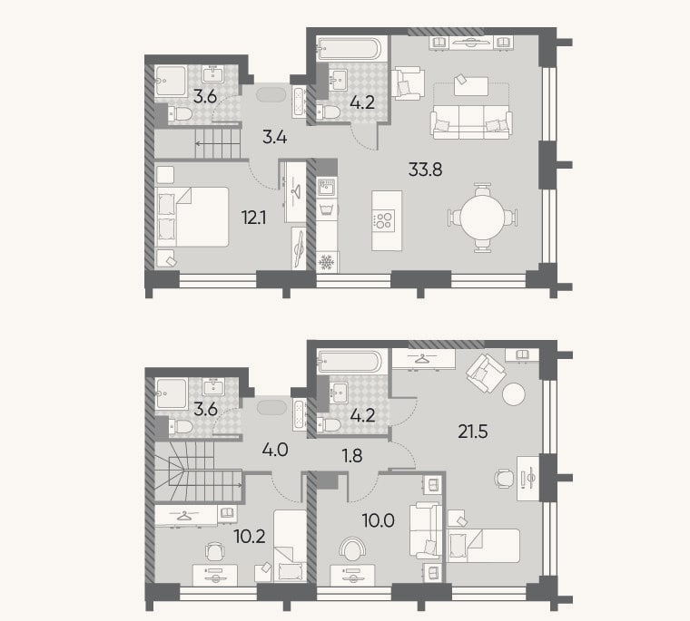 Планировка: 4+ к, 112,4 м²