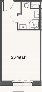 Планировка: Студия, 23,5 м²