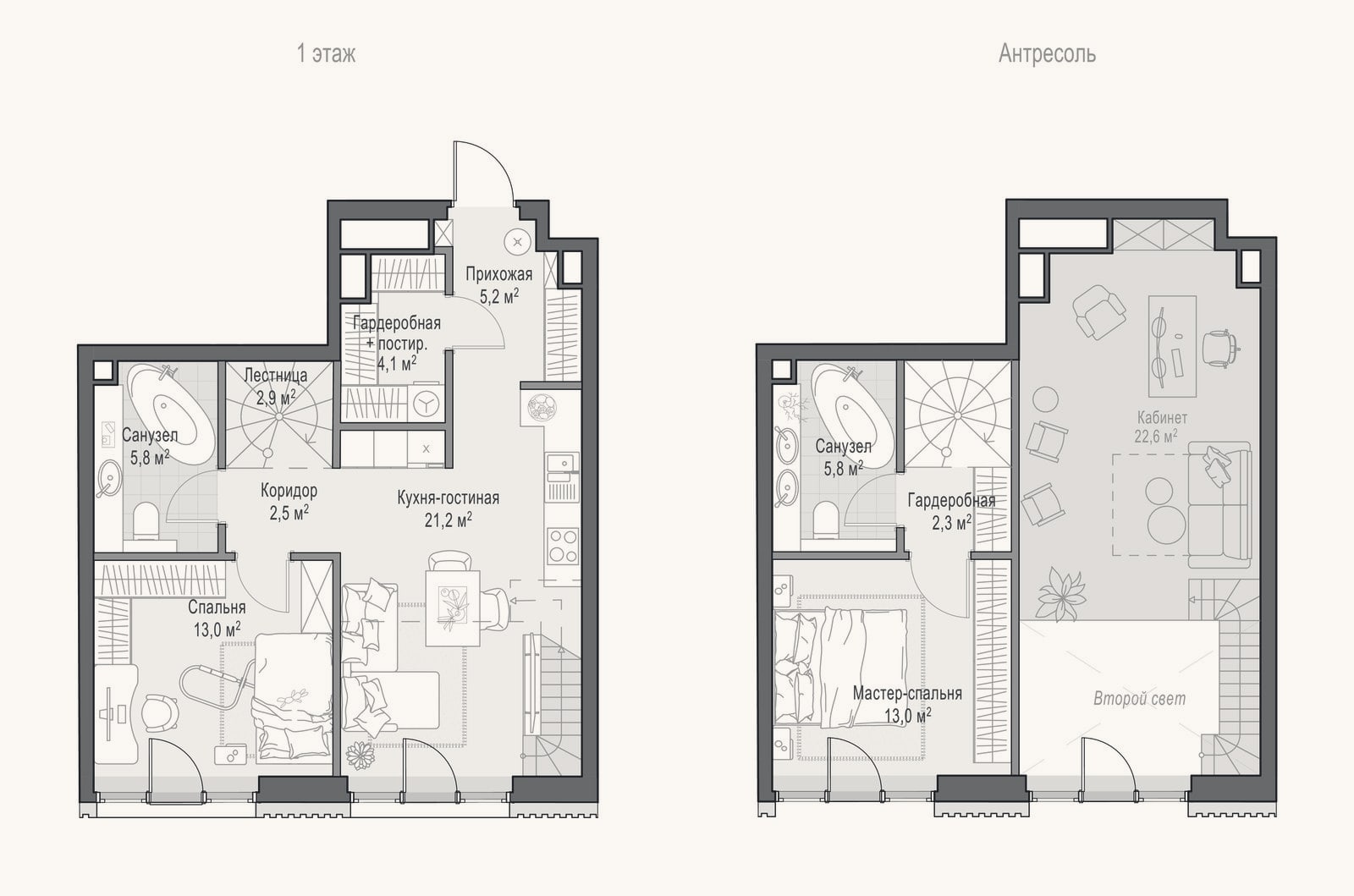 Планировка: 3-к, 78,2 м²