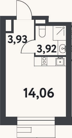 Планировка: Студия, 21,3 м²