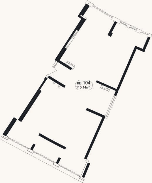 Планировка: Своб. план., 109 м²