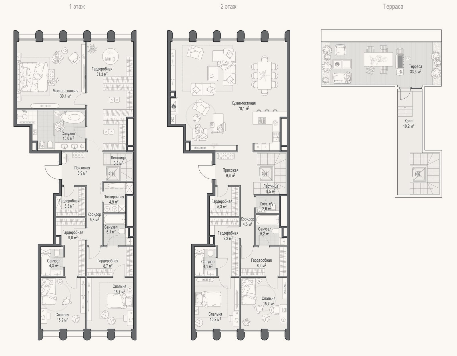 Планировка: 4+ к, 329,1 м²