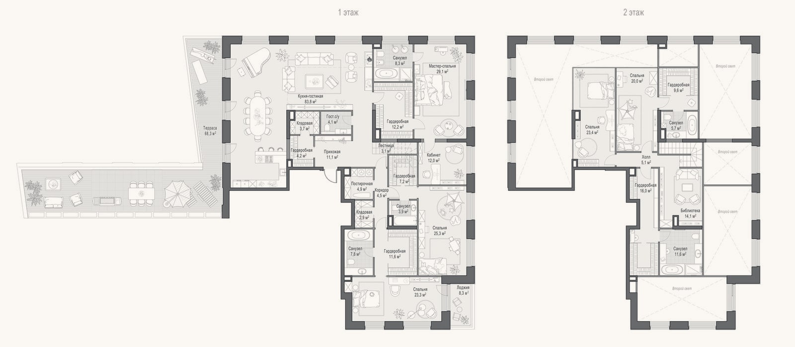 Планировка: 4+ к, 367,9 м²