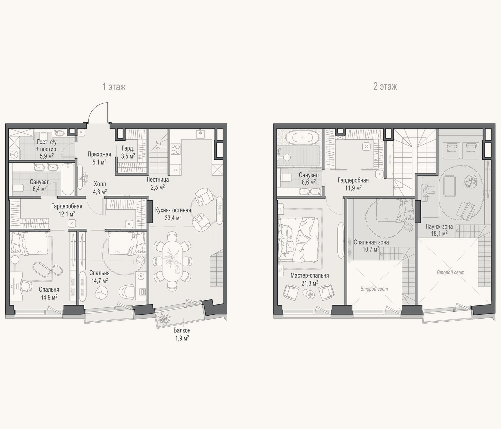Планировка: 4+ к, 147,2 м²