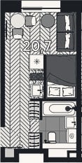 Планировка: Студия, 20,7 м²