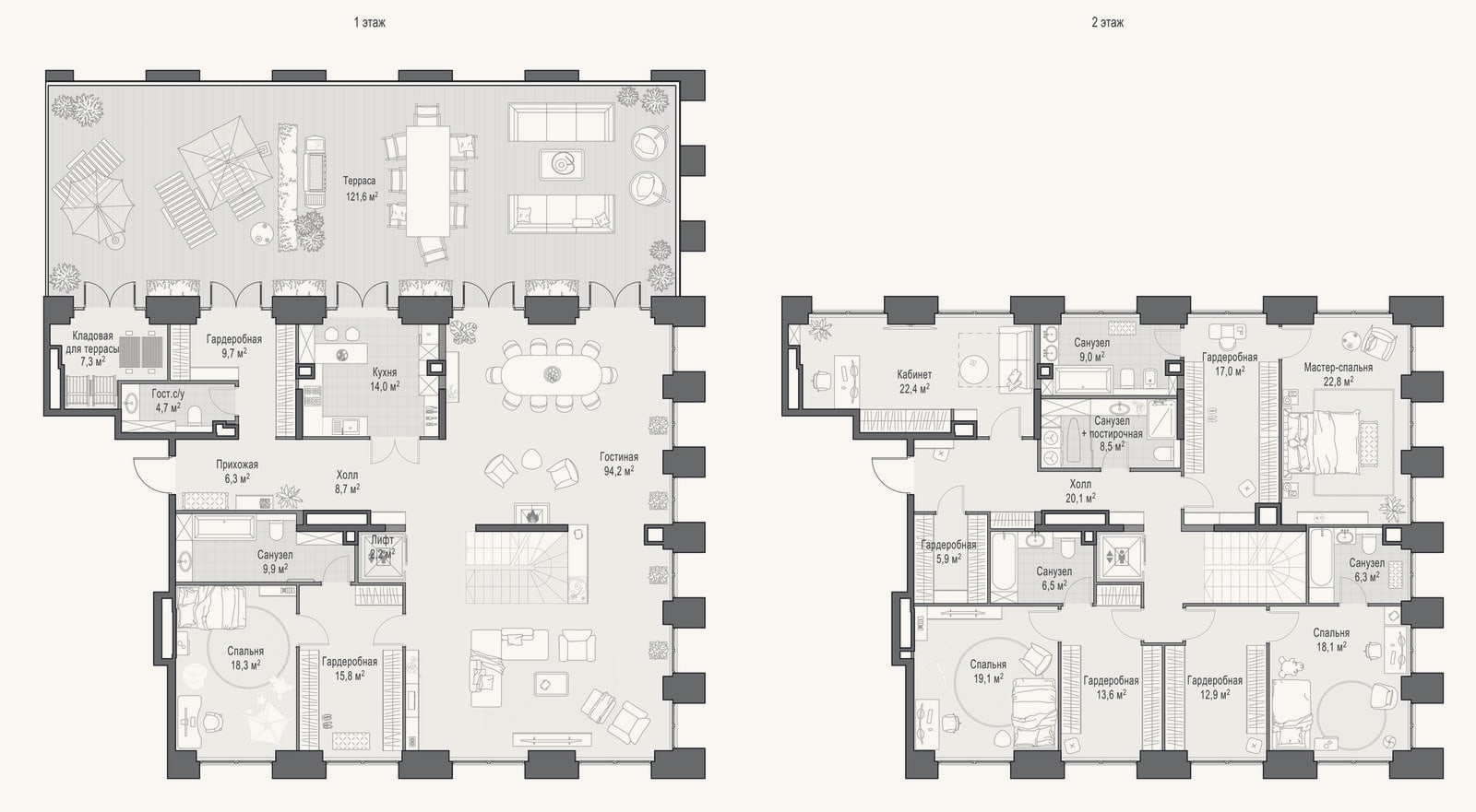 Планировка: 4+ к, 385,8 м²