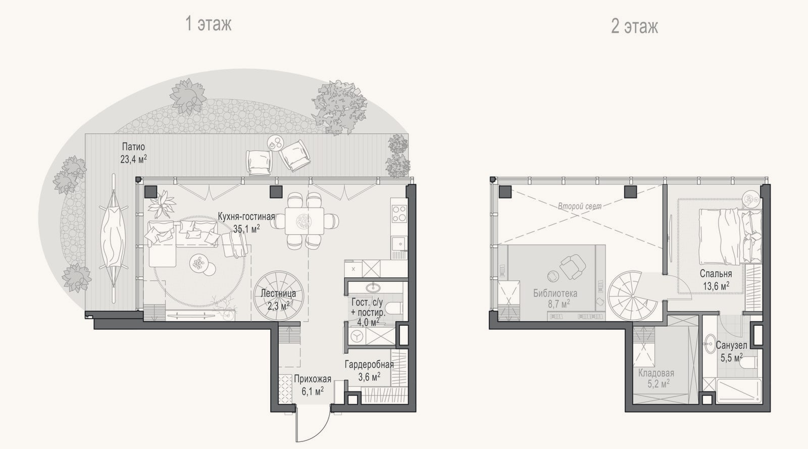 Планировка: 2-к, 70,2 м²
