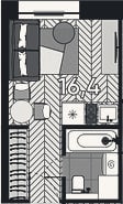 Планировка: Студия, 16,4 м²