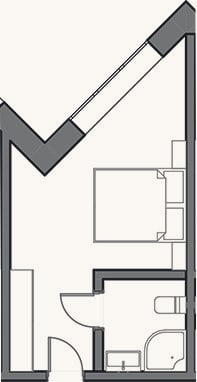 Планировка: Студия, 18 м²