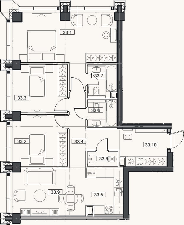 Планировка: 4+ к, 85,2 м²