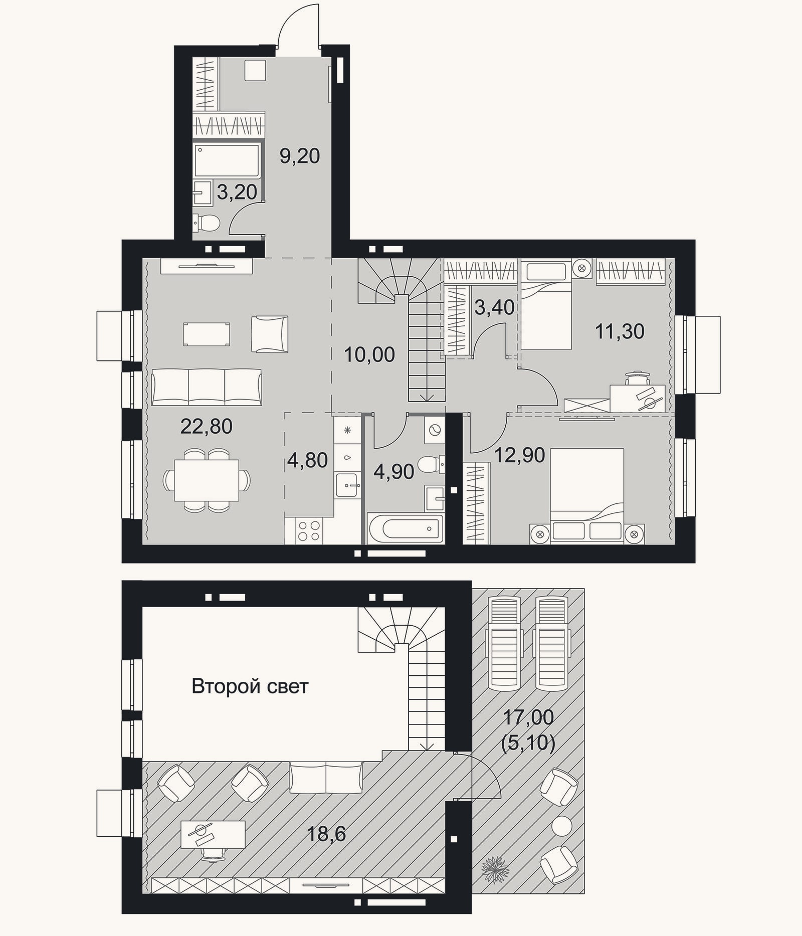Планировка: 4+ к, 101,1 м²