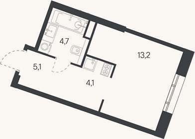 Планировка: Студия, 27,5 м²