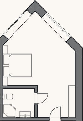 Планировка: Студия, 18 м²